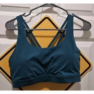 CRZ YOGA Women's Fitness Workout Yoga Bra Strappy Sports Bra XL Borealis Green